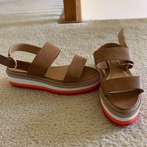 Bamboo sandals never been used